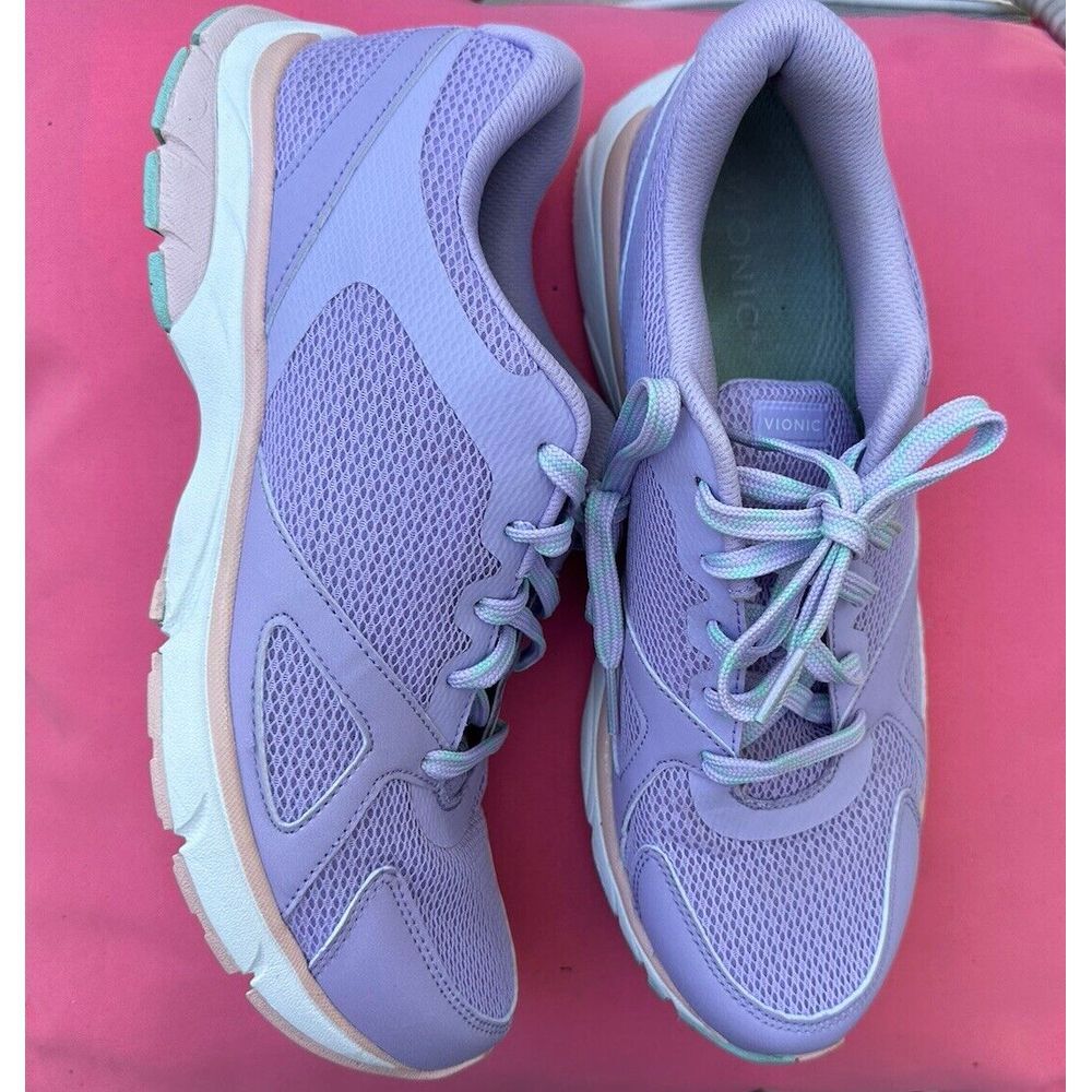 Vionic Purple Lavender Pastel Sneakers Womens Size 11 EUC